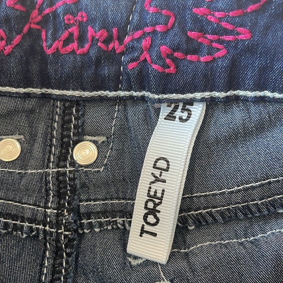 KARV Cargo Capri Denim Pant 25 - Picture 7 of 9